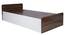 Valentina Storage Bed (Single Bed Size, Drawer & Box Storage Type, Frosty White & Columbian Walnut Finish) by Urban Ladder - - 