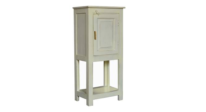 claire solid wood single door cabinet in White finish (White Finish) by Urban Ladder - Front View Design 1 - 886711