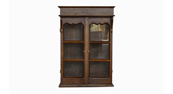 agatha solid wood prayer cabinet in brown finish (Brown Finish) by Urban Ladder - Front View Design 1 - 886715
