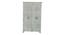 Franklin solid wood wardrobe cabinet  in white distress with carving (White Finish) by Urban Ladder - Design 1 Side View - 886717