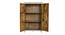 Franklin solid wood wardrobe cabinet  in white distress with carving (White Finish) by Urban Ladder - Rear View Design 1 - 886754
