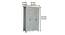 Franklin solid wood wardrobe cabinet  in white distress with carving (White Finish) by Urban Ladder - Dimension - 886766