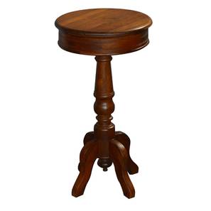 saffron arts & crafts Round Solid Wood Coffee Table in Brown Finish-picture-13