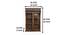 agatha solid wood prayer cabinet in brown finish (Brown Finish) by Urban Ladder - Design 1 Dimension - 886878