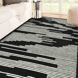 Home Decor Design Glencoe Black Cotton 5 X 8 Feet Carpet