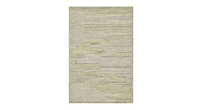 Glencoe Modern Design Wool Hand-Tufted Carpet (White, 5 x 8 Feet Carpet Size) by Urban Ladder - Cross View Design 1 - 886949
