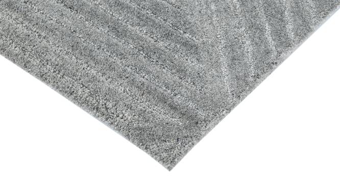 Glencoe Modern Design Wool Hand-Tufted Carpet (Silver, 4 x 6 Feet Carpet Size) by Urban Ladder - Front View Design 1 - 886963