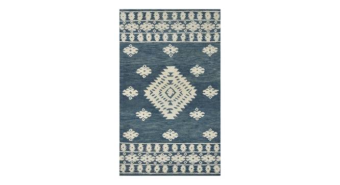 Duncan Modern Design Wool Hand-Tufted Carpet (Blue, 4 x 6 Feet Carpet Size) by Urban Ladder - Cross View Design 1 - 886997