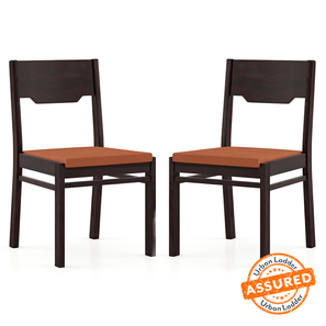 Firm Dining Chairs Design Kerry Solid Wood Dining Chair set of 2 in Mahogany Finish