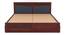 Nikos Sheesham Wood Queen Size Bed With Drawer Storage in Teak Finish (King Bed Size, Drawer Storage Type, Honey Oak Finish) by Urban Ladder - Front View Design 1 - 887328