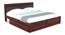 Nikos Sheesham Wood Queen Size Bed With Drawer Storage in Teak Finish (King Bed Size, Drawer Storage Type, Honey Oak Finish) by Urban Ladder - Cross View Design 1 - 887338