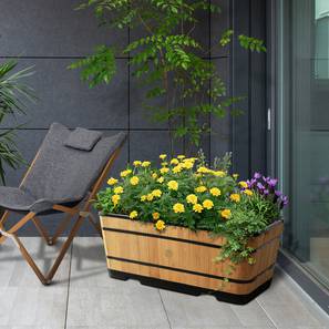 takasho VegTrug Wooden Trough Planter 90 cm Burnt Oak-picture-16