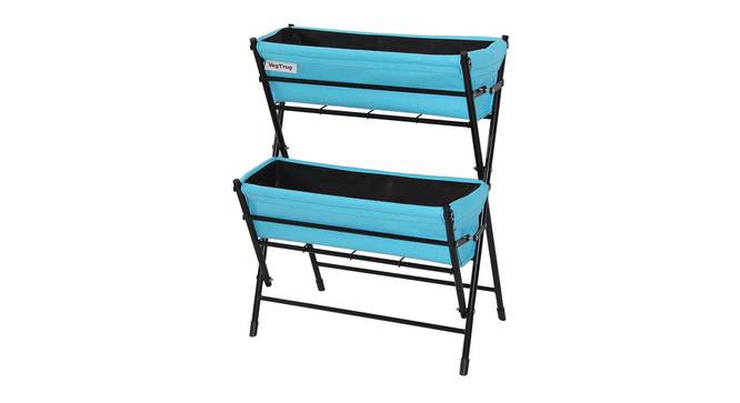 VegTrug Poppy Two Tier Ladder Planter with Blue Liner (Blue) by Urban Ladder - Cross View Design 1 - 887402