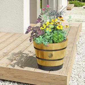 Planters Design Brown Solid Wood Planter