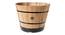 VegTrug Wooden Barrel Planters 46cm Burnt Oak-IND-122-WPB400N (Brown) by Urban Ladder - Front View Design 1 - 887456