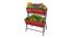 VegTrug Poppy Two Tier Ladder Planter with Red Liner (Red) by Urban Ladder - Front View Design 1 - 887459