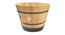 VegTrug Wooden Barrel Planters 37cm Burnt Oak-IND-121-WPB300N (Brown) by Urban Ladder - Rear View Design 1 - 887463