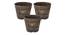 VegTrug Wooden Barrel Planters 46cm Burnt Oak (Brown) by Urban Ladder - Front View Design 1 - 887497