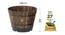 VegTrug Wooden Barrel Planters 46cm Burnt Oak (Brown) by Urban Ladder - Design 1 Dimension - 887516