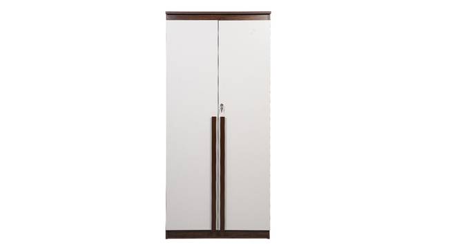 meridian engineered wood two door wardrobe with Columbian walnut finish (White & Brown Finish) by Urban Ladder - - 