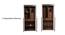 meridian engineered wood two door wardrobe with Columbian walnut finish (White & Brown Finish) by Urban Ladder - - 