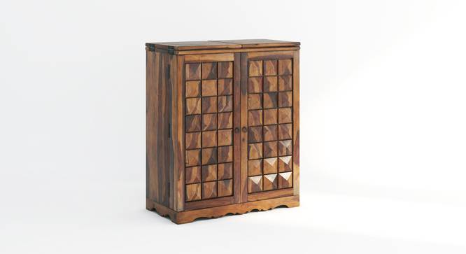 Diamond Bar Cabinet (PROVINCIAL TEAK Finish) by Urban Ladder - Rear View Design 1 - 887660
