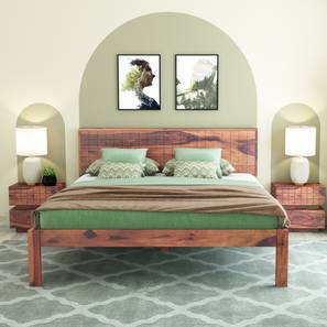 woodenmood Esra Solid Wood King Size Bed in Teak Finish-picture-14