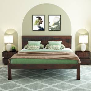 woodenmood Esra Solid Wood King Size Bed in Walnut Finish-picture-12