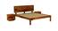 Esra non storage bed (King Bed Size, Honey Oak Finish) by Urban Ladder - Ground View Design 1 - 887706