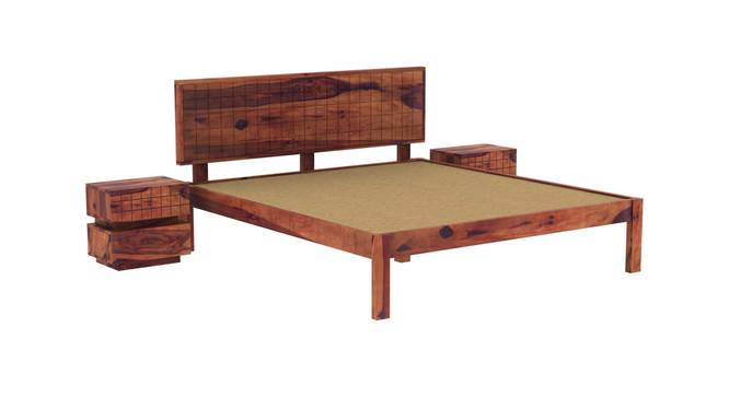 Esra non storage bed (Teak Finish, King Bed Size) by Urban Ladder - Ground View Design 1 - 887707