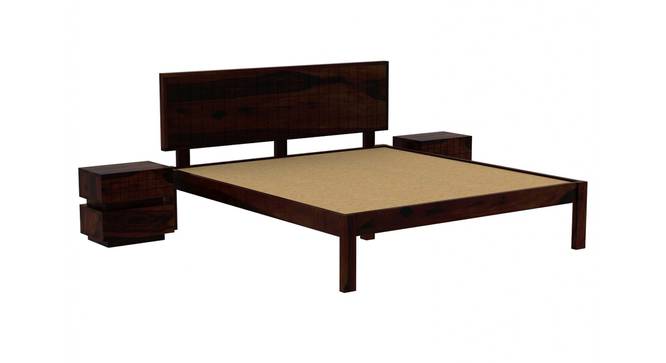 Esra non storage bed (Walnut Finish, King Bed Size) by Urban Ladder - Ground View Design 1 - 887708