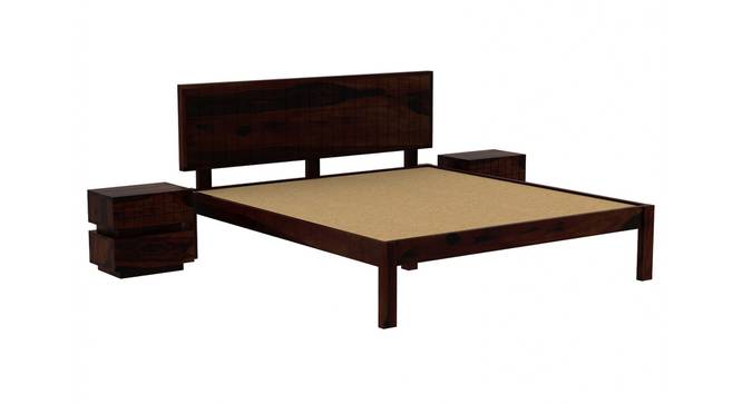 Esra non storage bed (Walnut Finish, Queen Bed Size) by Urban Ladder - Ground View Design 1 - 887711