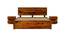 Xiomara Storage bed (Queen Bed Size, With Drawer Configuration, Box Storage Type, Honey Oak Finish) by Urban Ladder - Rear View Design 1 - 887743