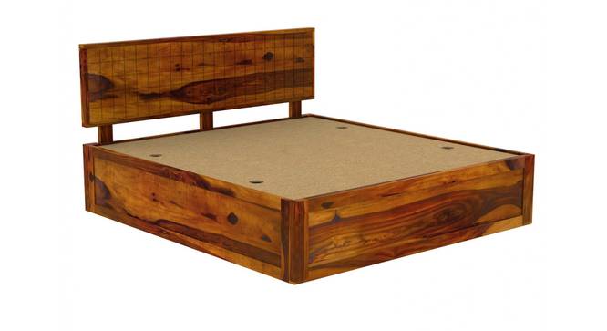 Xiomara Storage bed (Queen Bed Size, Box Storage Type, Honey Oak Finish, With Box Storage Configuration) by Urban Ladder - Design 1 Side View - 887765