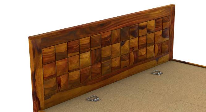 Diamond non storage bed (Queen Bed Size, Honey Oak Finish) by Urban Ladder - Design 1 Side View - 887793