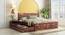 Diamond Storage bed (Teak Finish, King Bed Size, With Drawer Configuration, Drawer Storage Type) by Urban Ladder - Rear View Design 1 - 887867