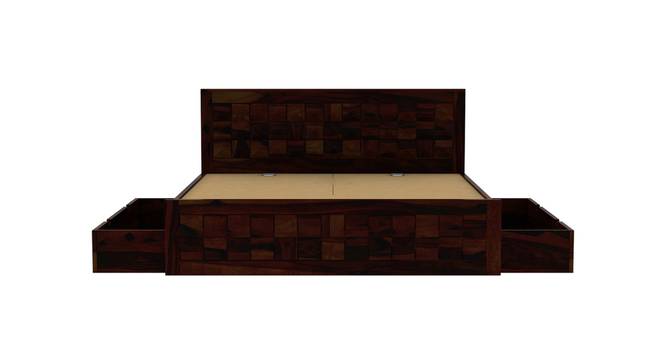 Diamond Storage bed (Walnut Finish, King Bed Size, With Drawer Configuration, Drawer Storage Type) by Urban Ladder - Ground View Design 1 - 887896