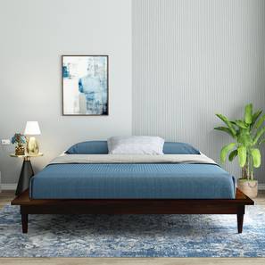 woodenmood Hatice Solid Wood King Size Bed in Walnut Finish-picture-24