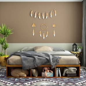 Unicorn Solid Wood King Size Bed with Box Storage Bed in Honey Oak Finish-image-16