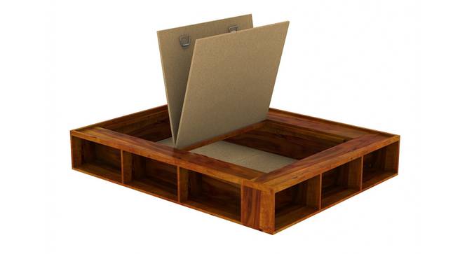 Unicorn Storage Bed (Queen Bed Size, Box Storage Type, Honey Oak Finish, With Box Storage Configuration) by Urban Ladder - Rear View Design 1 - 887933
