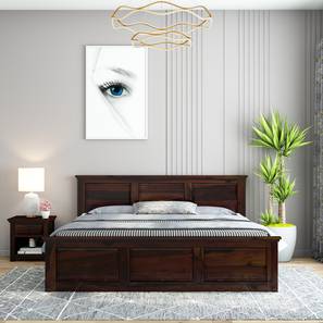 woodenmood Stainfleld Solid Wood Queen Size Bed in Walnut Finish-picture-15