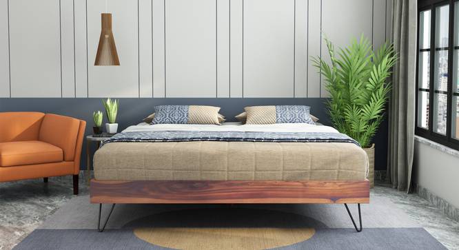 Aurelio Storage bed (Teak Finish, King Bed Size) by Urban Ladder - Front View Design 1 - 887953
