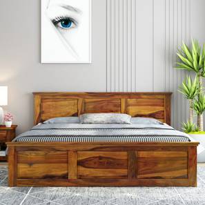 woodenmood Stainfield Solid Wood Queen Size Box Storage Bed in Honey Oak Finish-picture-48