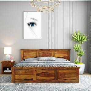 woodenmood Stainfleld Solid Wood King Size Bed in Honey Oak Finish-picture-18