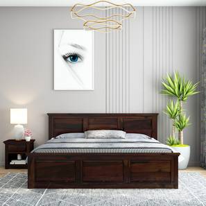 woodenmood Stainfleld Solid Wood King Size Bed in Walnut Finish-picture-11