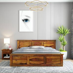 Stainfleld Solid Wood Queen Size Bed in Honey Oak Finish-image-28