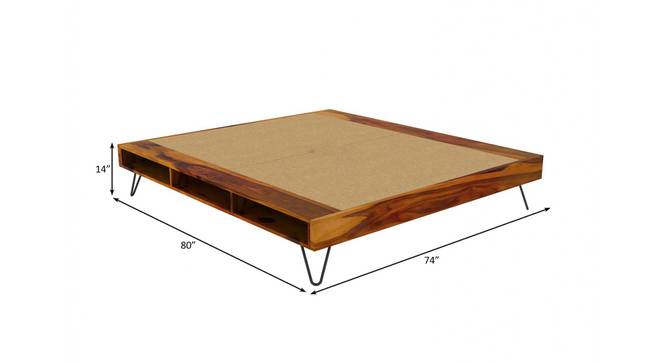 Aurelio Storage bed (King Bed Size, Honey Oak Finish) by Urban Ladder - Design 1 Dimension - 887987