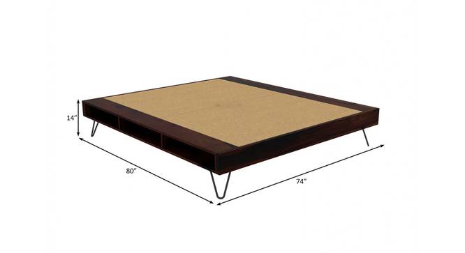 Aurelio Storage bed (Walnut Finish, King Bed Size) by Urban Ladder - Design 1 Dimension - 887991