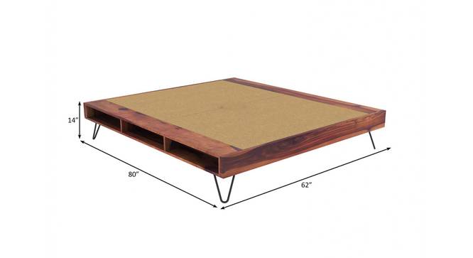 Aurelio Storage bed (Walnut Finish, Queen Bed Size) by Urban Ladder - Design 1 Dimension - 887995