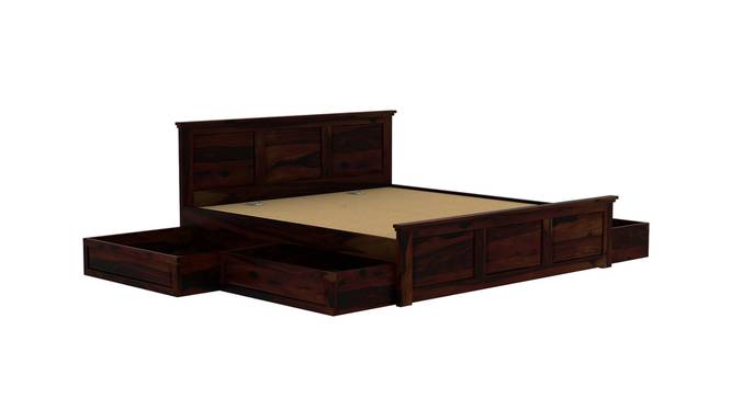 Rosalinda Storage Bed (Walnut Finish, Queen Bed Size, With Drawer Configuration, Drawer Storage Type) by Urban Ladder - Design 1 Side View - 888033
